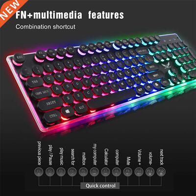 Gaming keybord Computer Keyboard Gamer Retro Round Key Cap 1