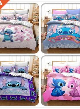 Lilo & Stitch 3d Pattern Duvet Cover Set Pillowcase Bedd