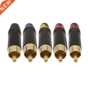RCA Male Plug 10Pcs Speaker Plated Audio Soldering Gold