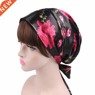 Wo Silk Shower Cap Night Sleep Cap Hair Bonnet Hat Head Cove