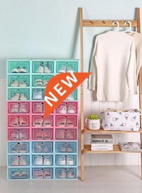 Flip Shoes Box Transparent Drawer Case Plastic Shoe Boxes St