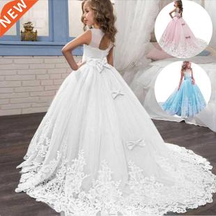 2022 Summer Girls Dress Long Bridesmaid Kids Dresses For Gir