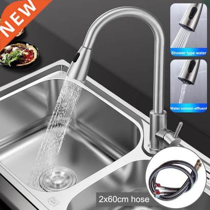 Electroplating Process Pull Out Hot and Cold Water Faucet +