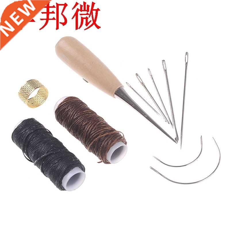 1/ensemble aiguille à coudre Awl cuir artisanat coutu