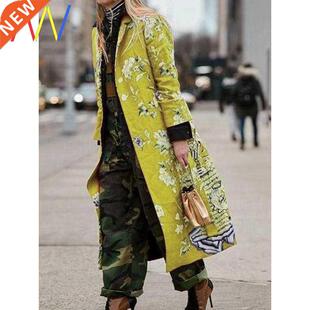 for Women Jacket Long Windbreaker Coat Jackets Autumn 2020 7
