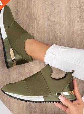 Vulcanize Shoes Sneakers Women Shoes Ladies Slip-On Solid Co