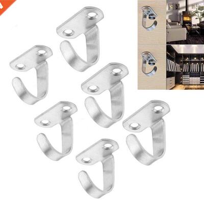 6 Pcs Ceiling Hooks Top Hangers Furniture Fittings Stainless