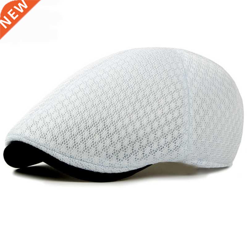 HT1377 Korea Style Summer Sun Cap Hats Plain Solid Black Whi