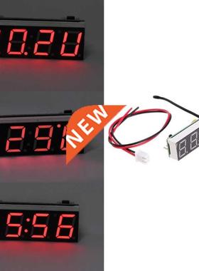 Car LED Clock Time Voltage 3 in 1 Meter 12V 5-20V L15