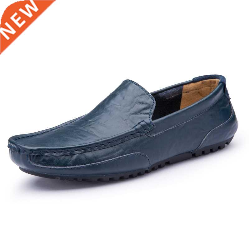 Leather Men Casual Shoes Luxury Brand 2021 Mens Loafers Mocc