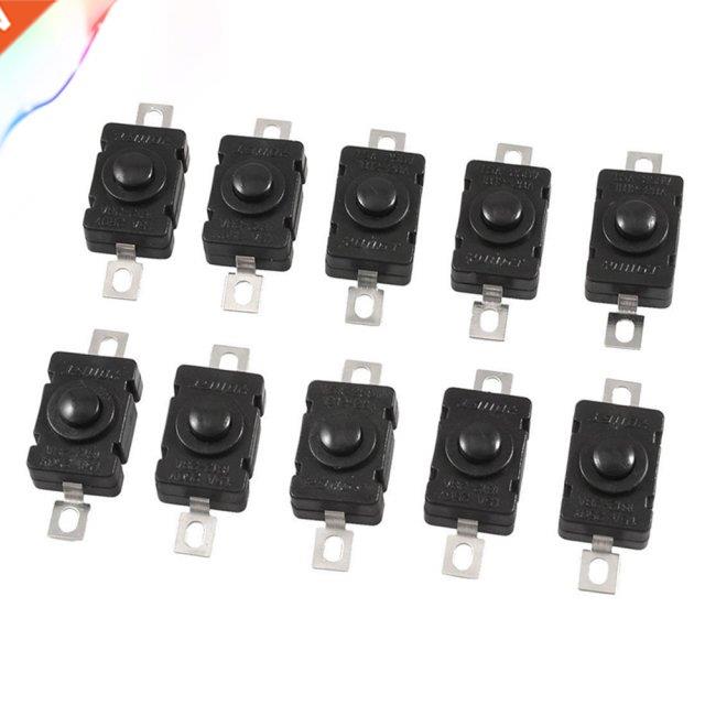 10 Pcs 2 Terminal SPST Latching Push Button Switch AC/DC 250