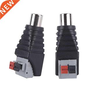 Male Wire 1pc RCA Press Jack Plug Cable Adapter Audio