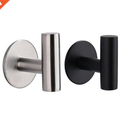 2Pcs Wall Mount Stainless Steel Self-adhesive Towel Hook Sin