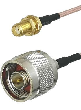 RG316 SMA Female jack Bulkhe Nut to N Male plug Connector