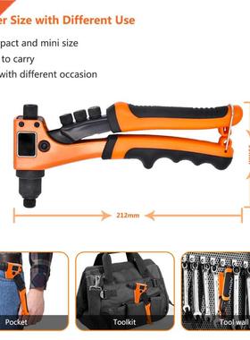 8” Hand Rivet Nut Guns Pop Riveters Manual Riveting Ri
