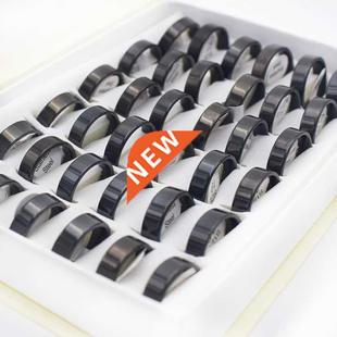 Steel Mix Jewelry Men Rings Stainless Black Size Pieces