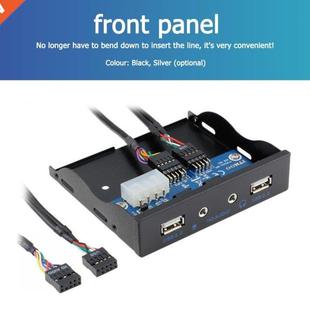 HUB inch 9Pin Splitter USB Bay 3.5 2.0 Floppy Port