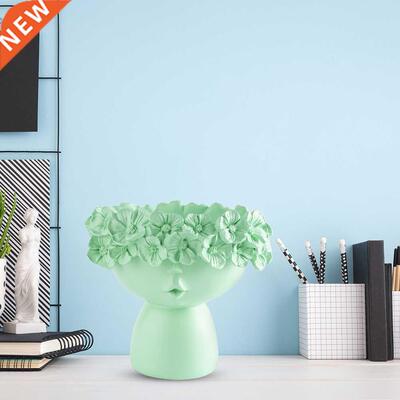 Nordic Style Love Little Girl Flower Pot Planter Art Bonsa