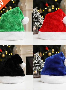 New 1PC 4Colors Adult Santa Hat, Christmas Hat Props, Pink H