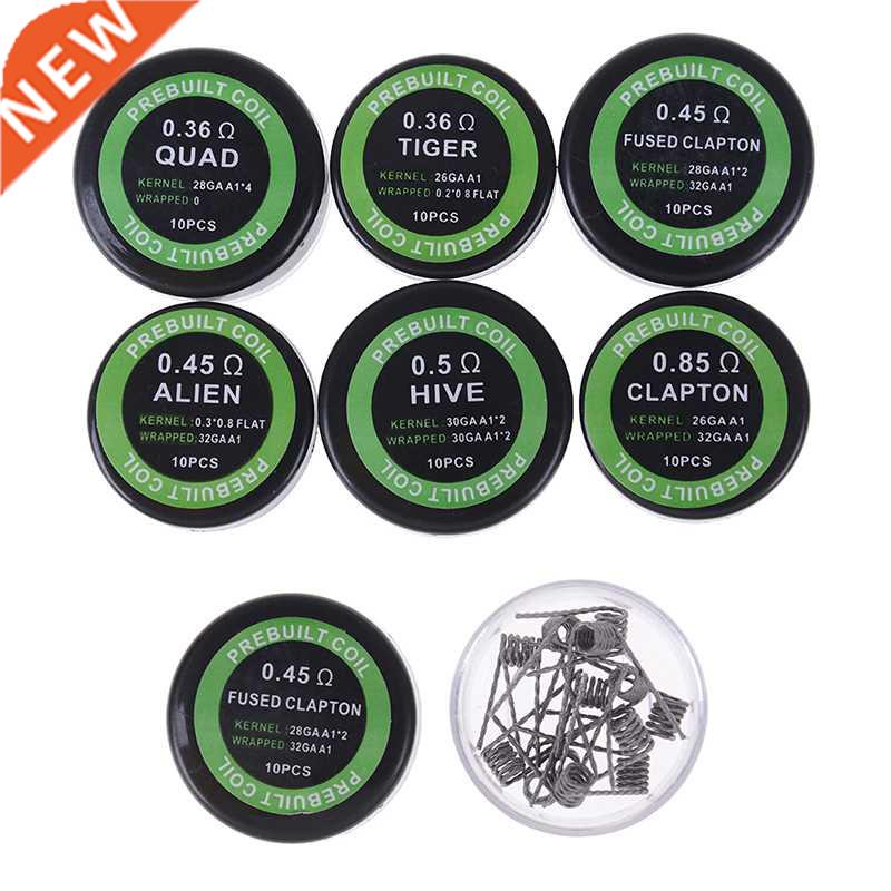 1Set Twisted Fused Hive Clapton Coils Premade Wrap Alien Mix