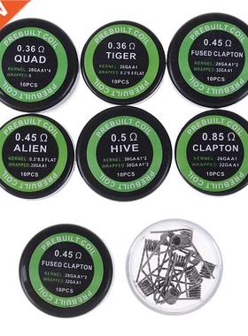 1Set Twisted Fused Hive Clapton Coils Premade Wrap Alien Mix