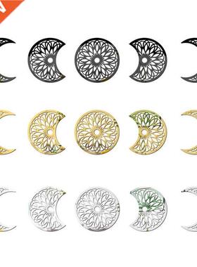 5pcs 3D Moon Phase Wall Stickers Nordic Home Decoration Livi