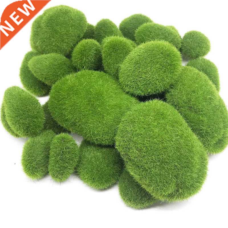 0PCS  Size Artificial Moss Rocks Decorative, Green Moss Ba