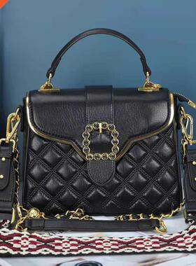 New rhombus flip hand-held small square bag 2022 new women's