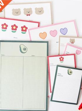 Sharkbang Kawaii Flower 30 Sheets Grid Daily To Do It Check