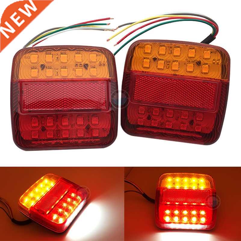1 Pair 12V 26 LED Trailer Tail Light Left and Right Tailligh
