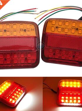 1 Pair 12V 26 LED Trailer Tail Light Left and Right Tailligh