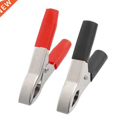 4 Pcs Boot Coated Battery Alligator Clips 50mm 10A
