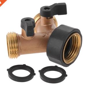 3/4 Inch Garden Hose Splitter 2 Way Heavy Duty Brass Connect