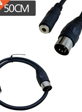 50CM DIN to 3.5mm Cable 5 Pin DIN Plug Male to 3.5MM Female