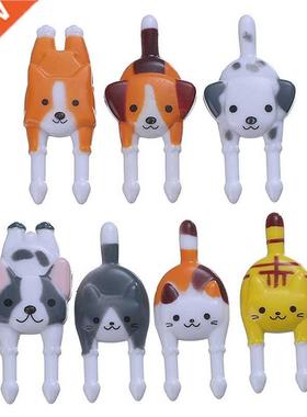 6-18pcs Mini Animal Farm Cartoon Food Picks Children Snack C