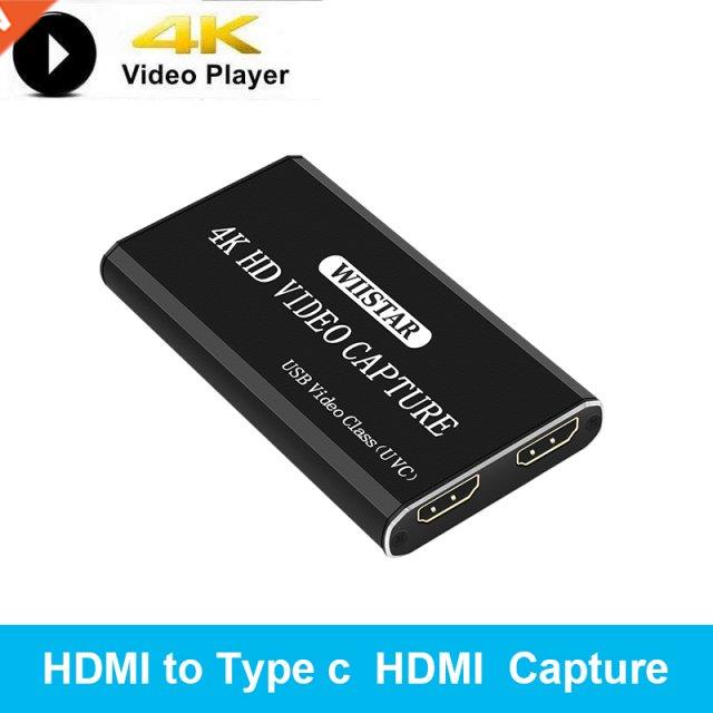 USB 4K 30Hz Video Capture Card HDMI to USB-C HDMI Dongle Gam