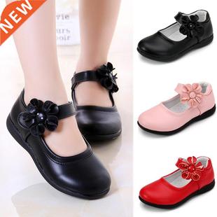 Girls Leather Shoes for Children Wedding Dress Princess Scho