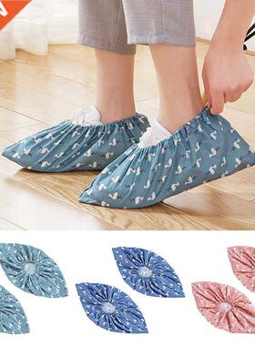 Washed Thicken Reusable Elastic Shoe Cover Home Indoor Antis