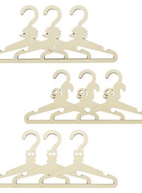 3Pcs Coat Clothes Hangers Children's Wooden Top Hangers Baby