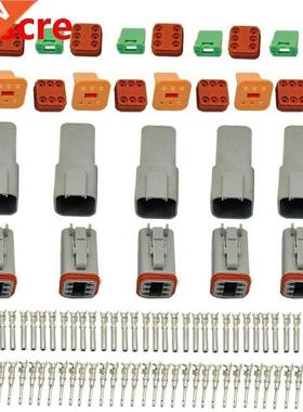 5 Kit 6 Pin Way DT Series Connector Gray Receptacle IP67 Wat
