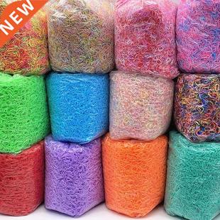 Small Disposable Hair 1000Pcs Scrunchie Colorful Bands bag