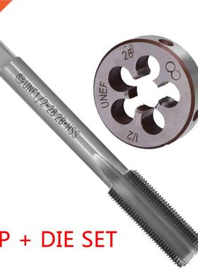 2pcs/Set 1/2-28 Tap 1/2x28 Die TPI Kit UNEF HSS Right Hand T