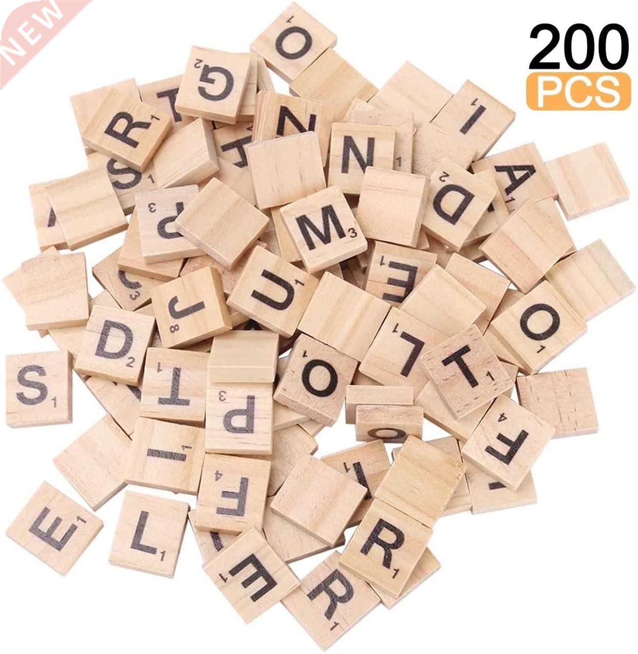 200pcs Scrabble Tiles for Crafts Wooden Letters Scrabble Let