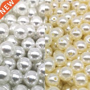 Imitation Round Beads White Pearls Shape Cheap ABS 12mm