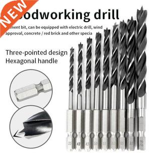 Three point Woodworking 10PCS Bit Shank Drill Perf Hexagonal
