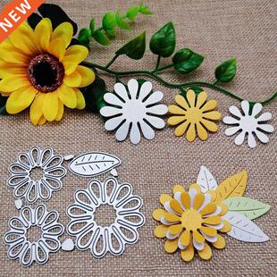 Metal Cutting Dies 4 Pcs Chrysanthemum and leaf DIY Scrapboo