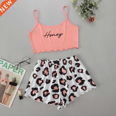 Women's Sleepwear Cute Cartoon Print Short Set Pajam