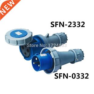 63A 3 pole connector Industrial malefemale plugs SFN-0332/S