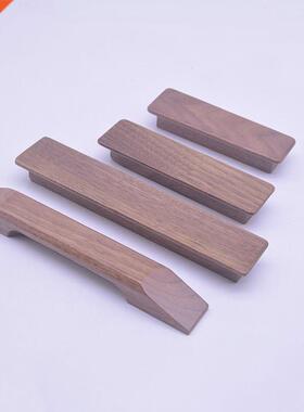 4pcs/lot Solid Wood Handle Retro Black Walnut Color Cabinet