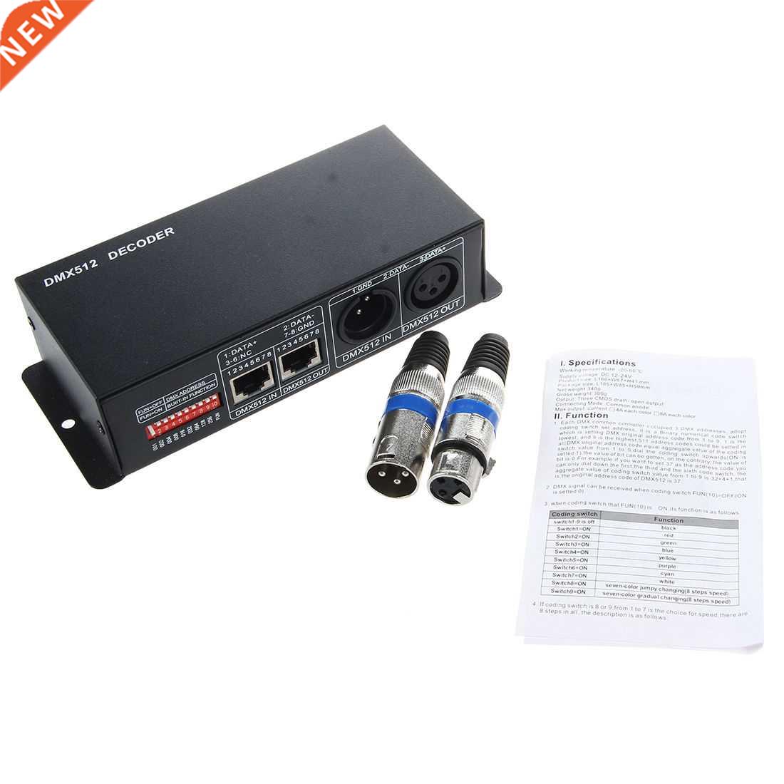 DC 12 V-24 V 3 Kanaals DMX Decoder LED Controller voor RGB 5